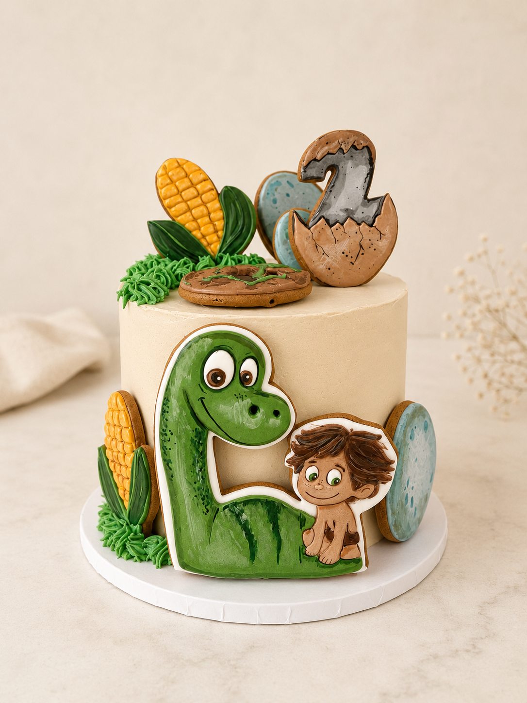 Dínós gyerek torta