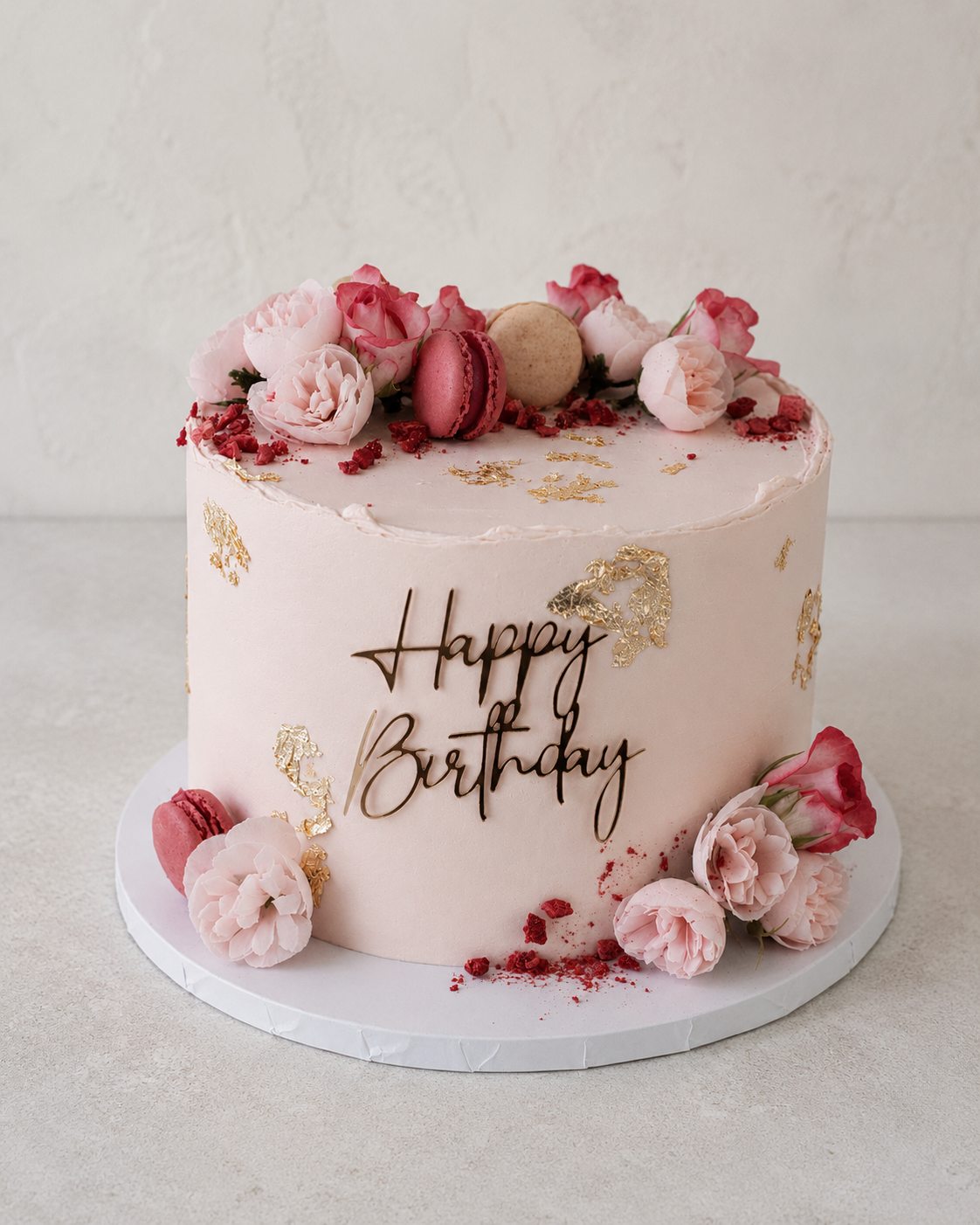 Virágos szülinapi torta